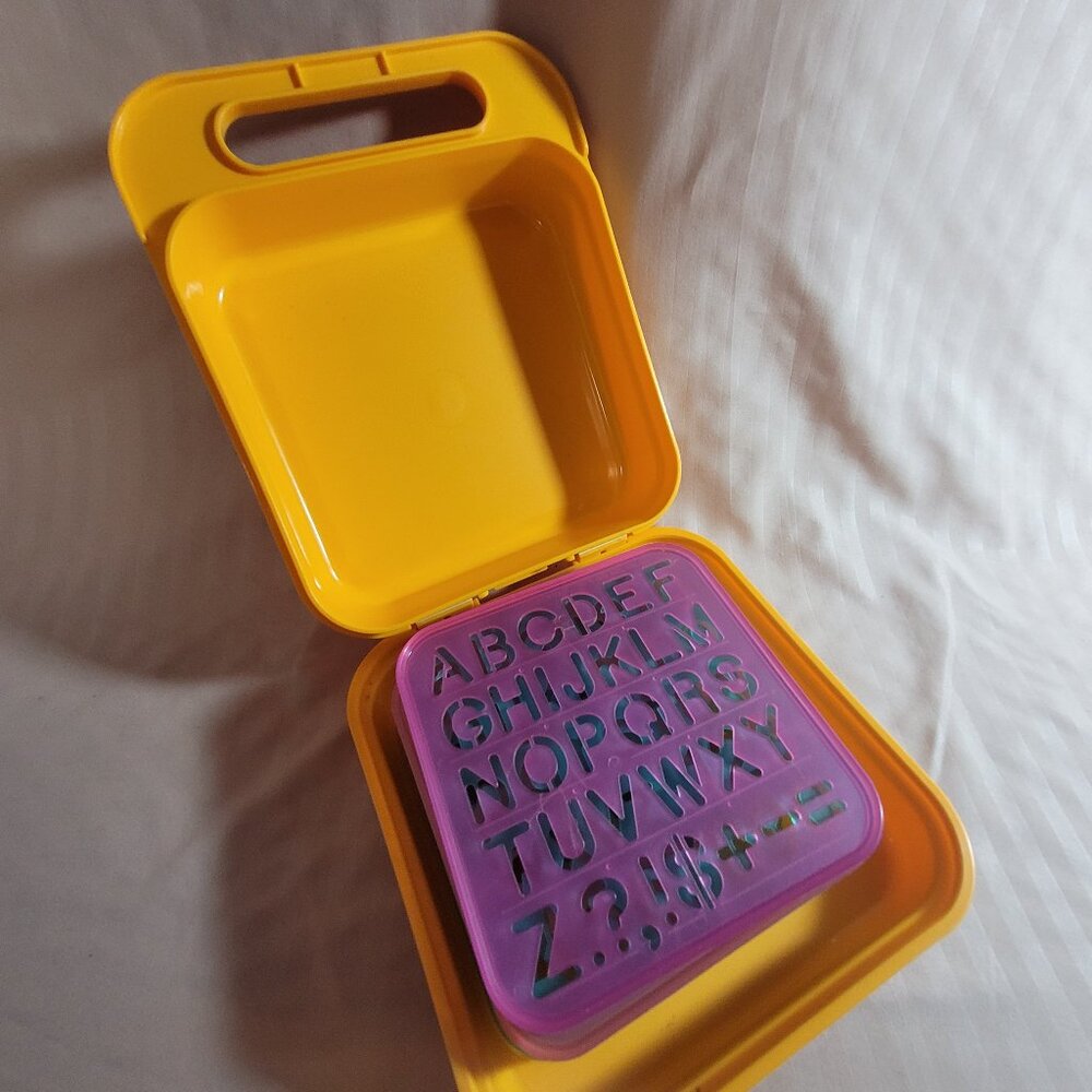 Tupperware Stencils and Carrying Case